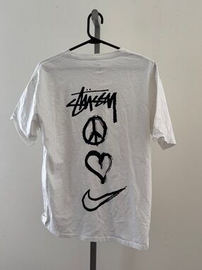 Nike x stussy peace,love,swoosh T shirt Large